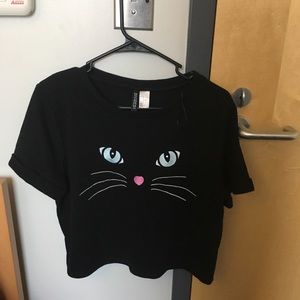medium cat crop top